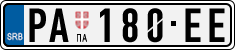 License plate of Serbia, Cars