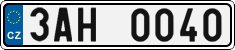 License plate of the Czech Republic, Cars (2001)