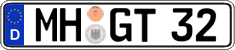 German license plate, Regular plates