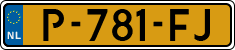 License plate of the Netherlands, Cars
