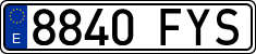 License plates of Spain, Ordinary (2000)