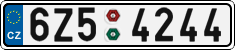 License plate of the Czech Republic, Cars (2001)