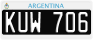License plate of Argentina, Cars (1995, ABC 123)