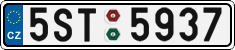 License plate of the Czech Republic, Cars (2001)