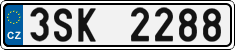 License plate of the Czech Republic, Cars (2001)