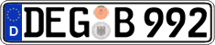 German license plate, Regular plates