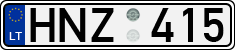 License plate of Lithuania, Cars