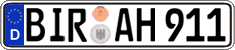 German license plate, Regular plates