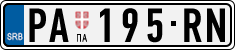 License plate of Serbia, Cars