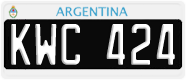 License plate of Argentina, Cars (1995, ABC 123)