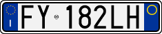 License plate of Italy, Cars (1994 year series)