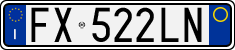License plate of Italy, Cars (1994 year series)