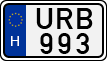 license plates of Hungary, Cars (1990)