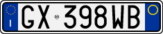 License plate of Italy, Cars (1994 year series)