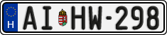 license plates of Hungary, Regular plates (2022)