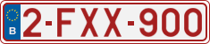 License plate of Belgium, Regular plates (2010)