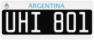 License plate of Argentina, Cars (1995, ABC 123)