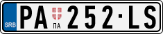 License plate of Serbia, Cars