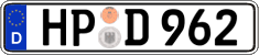 German license plate, Regular plates