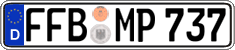 German license plate, Regular plates