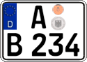 German license plate, Regular plates