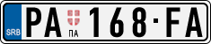 License plate of Serbia, Cars