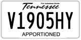 Tennessee, Apportioned