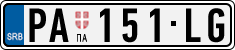 License plate of Serbia, Cars