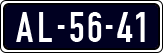 License plate of the Netherlands, Imported oldtimers (cars)