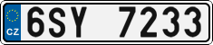 License plate of the Czech Republic, Cars (2001)