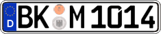 German license plate, Regular plates