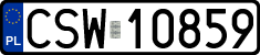License plates of Poland, Regular car plates