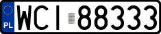 License plates of Poland, Regular car plates