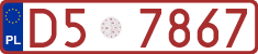 License plates of Poland, Provisional and testing