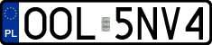 License plates of Poland, Regular car plates