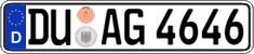 German license plate, Regular plates