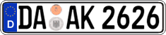 German license plate, Regular plates