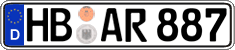 German license plate, Regular plates