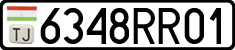 License plate of Tajikistan, Private owners (2009)
