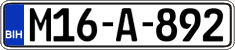 License plate of Bosnia and Herzegovina, Regular plates