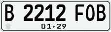 License plate of Indonesia, Regular plates