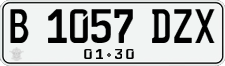 License plate of Indonesia, Regular plates
