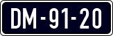 License plate of the Netherlands, Imported oldtimers (cars)
