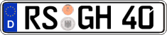 German license plate, Regular plates