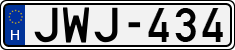 license plates of Hungary, Cars (1990)