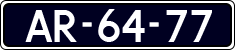License plate of the Netherlands, Imported oldtimers (cars)