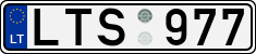 License plate of Lithuania, Cars