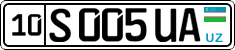 License plate of Uzbekistan, Private owners