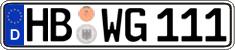 German license plate, Regular plates
