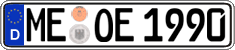 German license plate, Regular plates